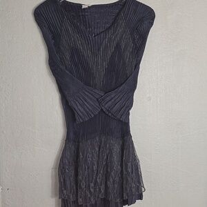 NWT Pretty Angel Blue Ribbed Fit and Flare Dress